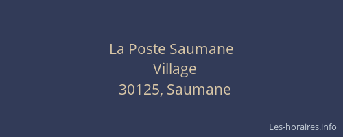 La Poste Saumane