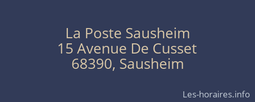 La Poste Sausheim