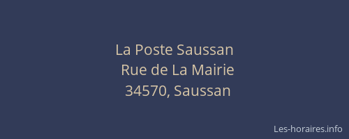 La Poste Saussan