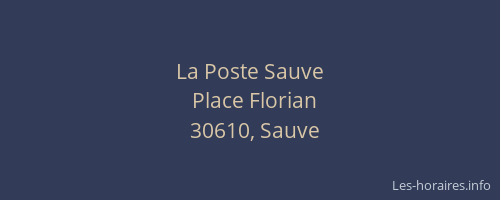 La Poste Sauve