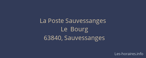 La Poste Sauvessanges