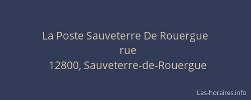 La Poste Sauveterre De Rouergue
