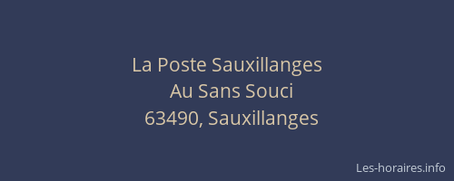 La Poste Sauxillanges