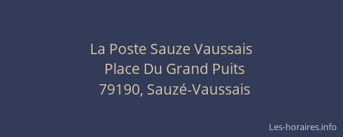 La Poste Sauze Vaussais