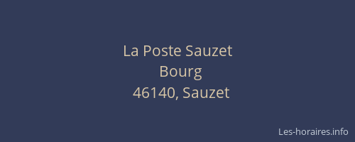 La Poste Sauzet