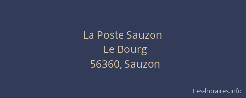 La Poste Sauzon