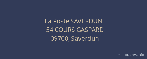 La Poste SAVERDUN