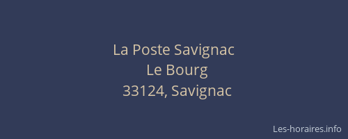 La Poste Savignac