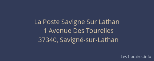 La Poste Savigne Sur Lathan