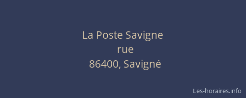La Poste Savigne