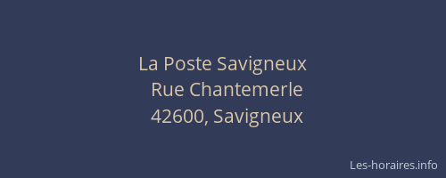 La Poste Savigneux
