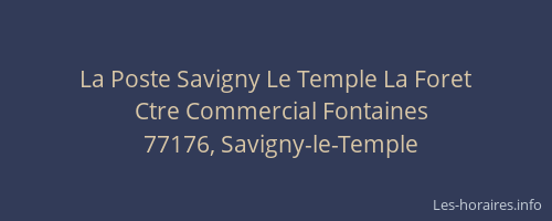 La Poste Savigny Le Temple La Foret