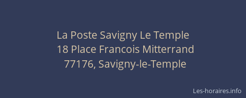 La Poste Savigny Le Temple