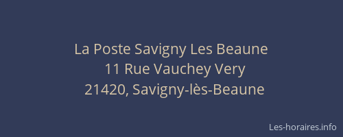 La Poste Savigny Les Beaune
