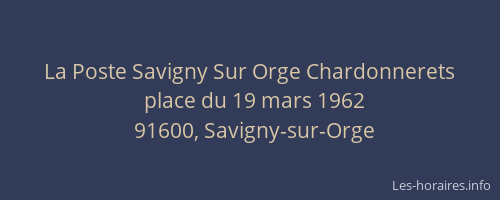 La Poste Savigny Sur Orge Chardonnerets