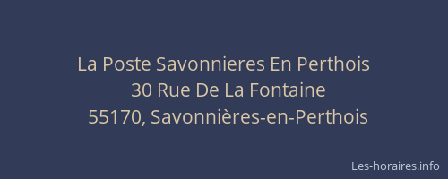 La Poste Savonnieres En Perthois