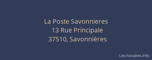 La Poste Savonnieres