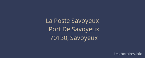 La Poste Savoyeux