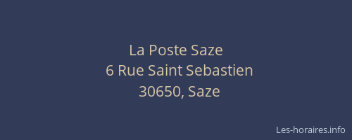 La Poste Saze