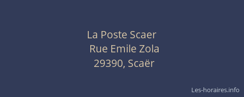 La Poste Scaer
