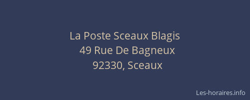 La Poste Sceaux Blagis