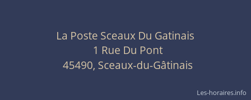 La Poste Sceaux Du Gatinais