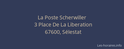 La Poste Scherwiller