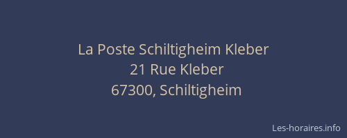 La Poste Schiltigheim Kleber