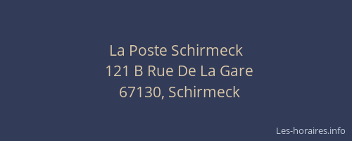 La Poste Schirmeck