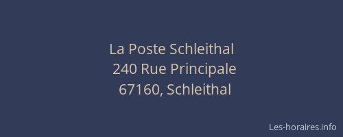 La Poste Schleithal