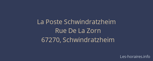 La Poste Schwindratzheim
