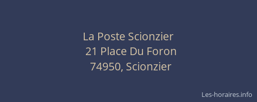 La Poste Scionzier