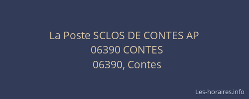 La Poste SCLOS DE CONTES AP