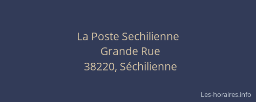 La Poste Sechilienne