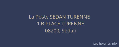 La Poste SEDAN TURENNE