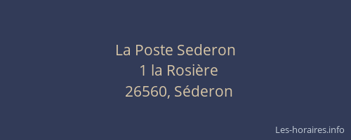 La Poste Sederon
