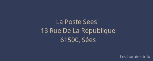 La Poste Sees