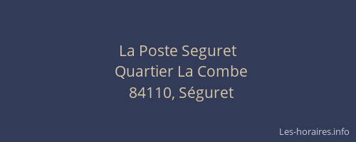 La Poste Seguret
