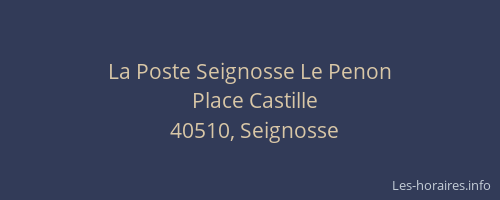 La Poste Seignosse Le Penon