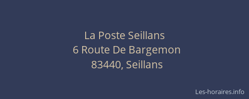 La Poste Seillans