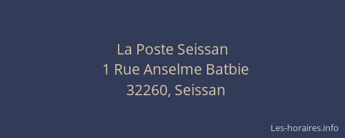 La Poste Seissan