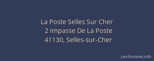 La Poste Selles Sur Cher