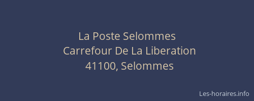 La Poste Selommes