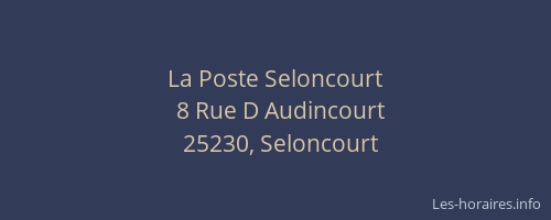 La Poste Seloncourt