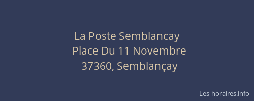 La Poste Semblancay