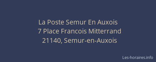 La Poste Semur En Auxois