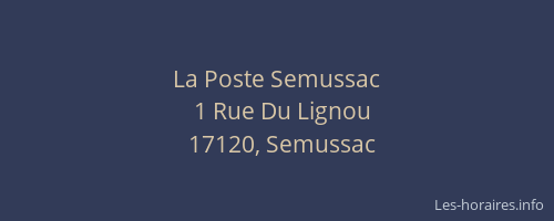 La Poste Semussac