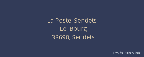 La Poste  Sendets