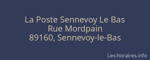 La Poste Sennevoy Le Bas