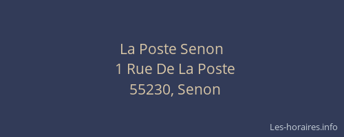 La Poste Senon